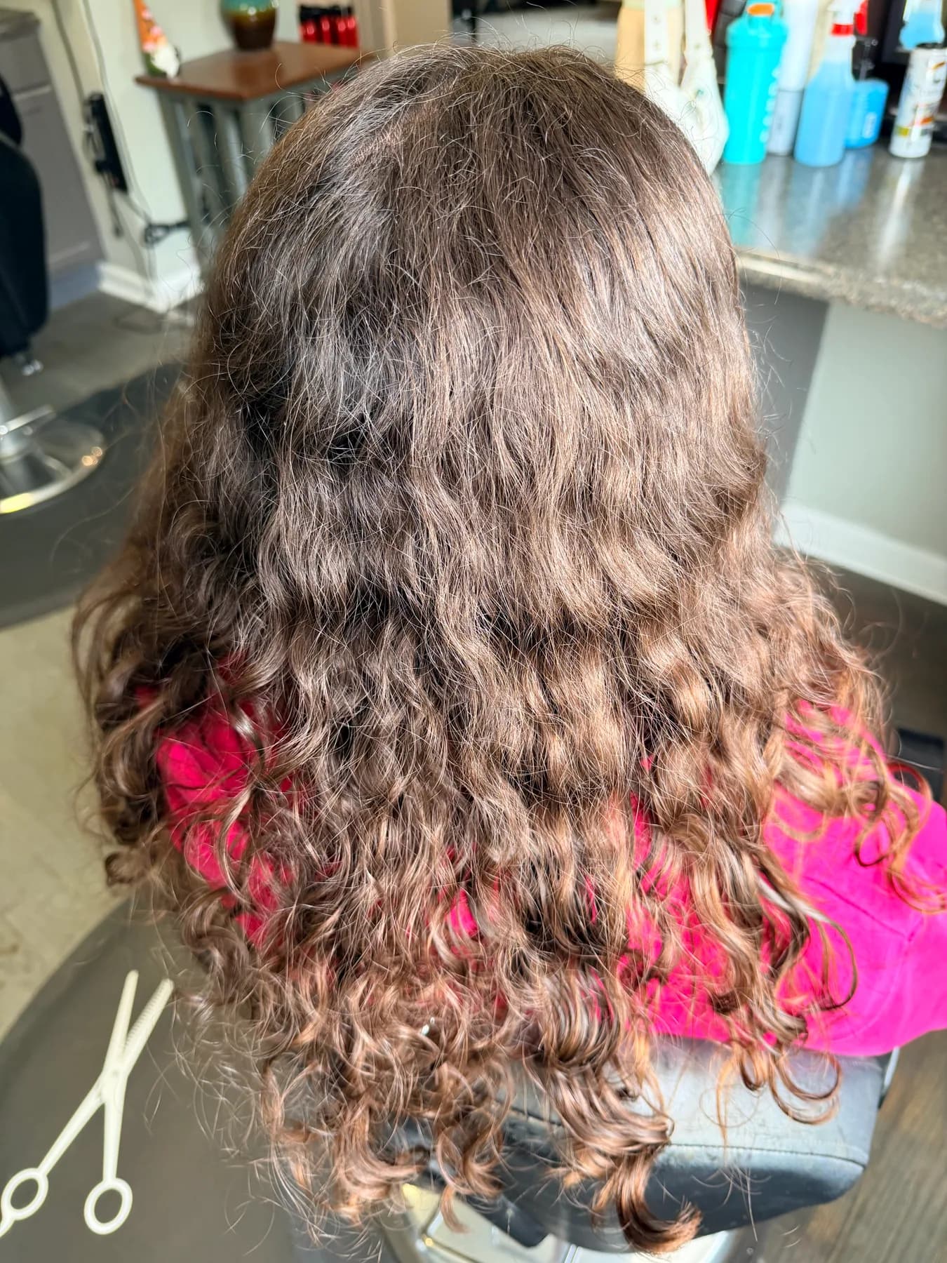 Hair before a perm at Hair Haven