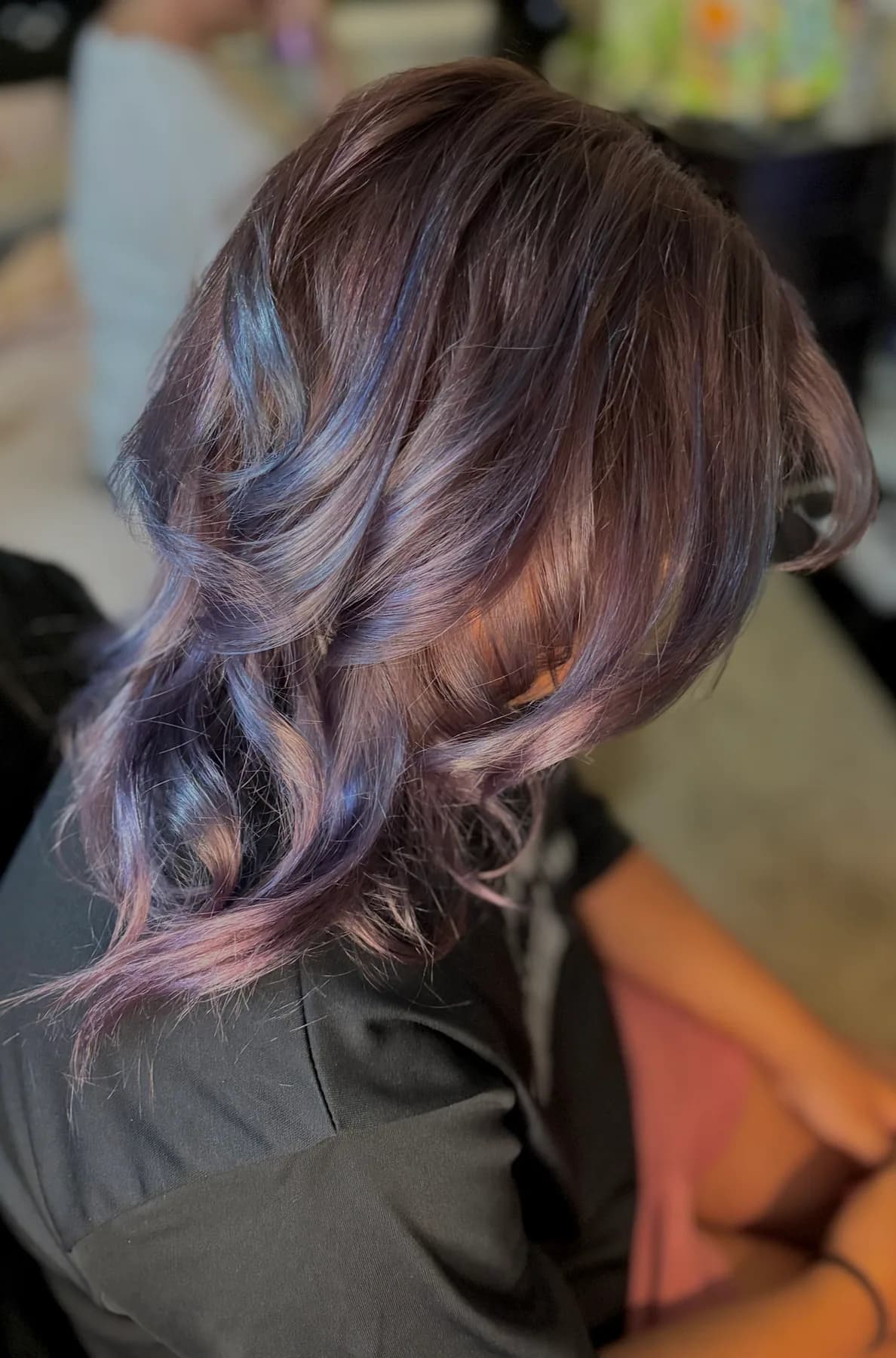 Multi-tonal oil slick hair color by Hair Haven